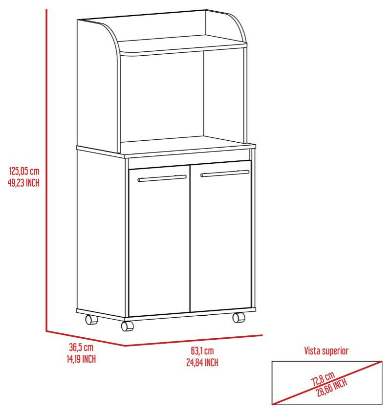 Kitchen Cart Totti, Kitchen, White