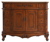 42" Single Bathroom Vanity, Teak