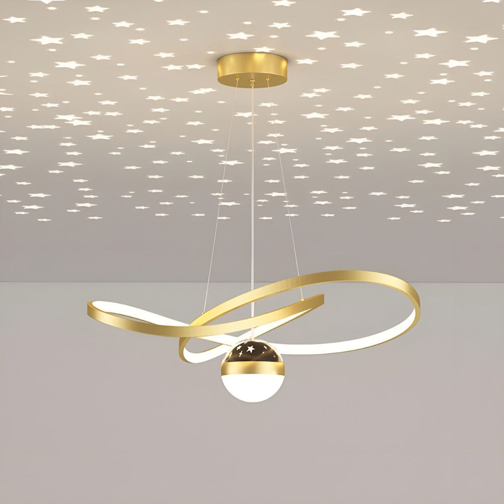Impruneta | Modern Beautiful LED Hanging Chandelier for Living Room, White, Dia19.7xh5.1", Dimmable Witn Remote