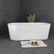 Acrylic Freestanding Soaking Bathtub in White, 67"29