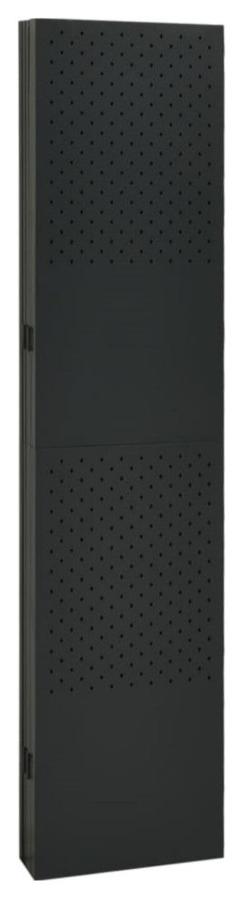 Vidaxl 6-Panel Room Divider Black 94.5"x70.9" Steel