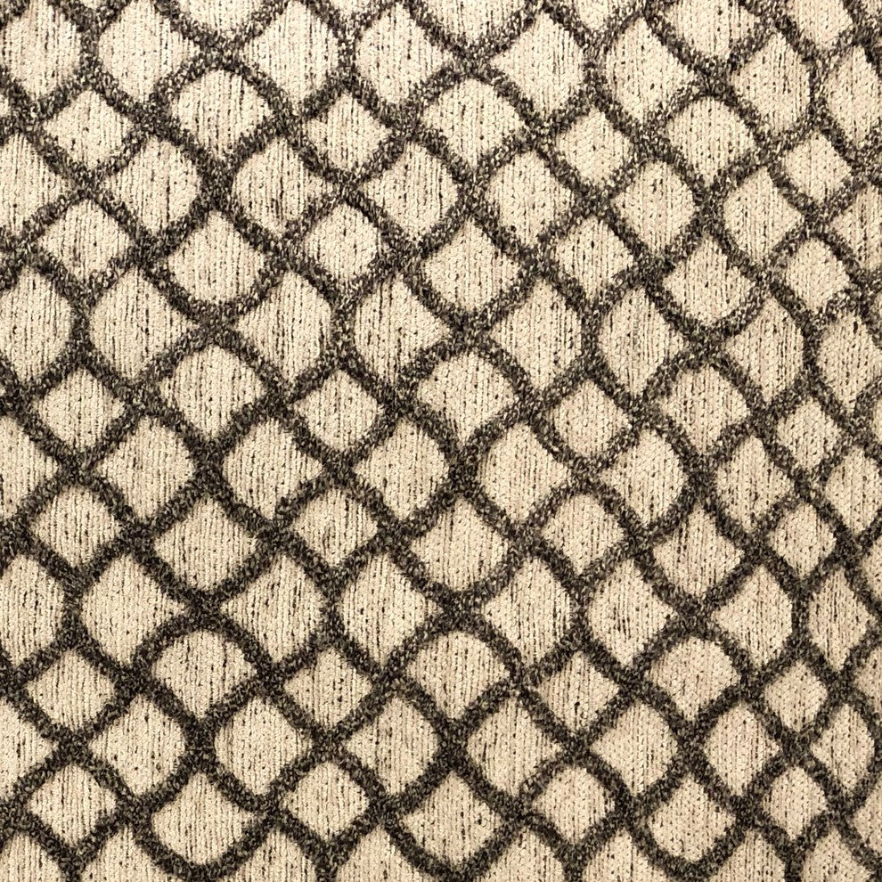 Galactic Ringlet Brown and Beige Luxury Throw Pillow, 24"x24"