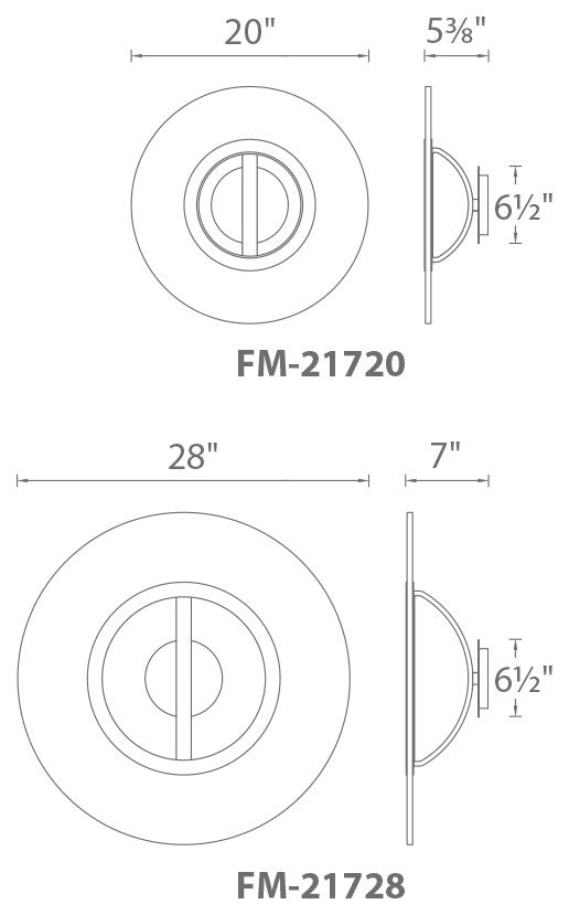 WAC Lighting Elektron 28" LED Convertible Semi-Flush Mount in Brushed Aluminum