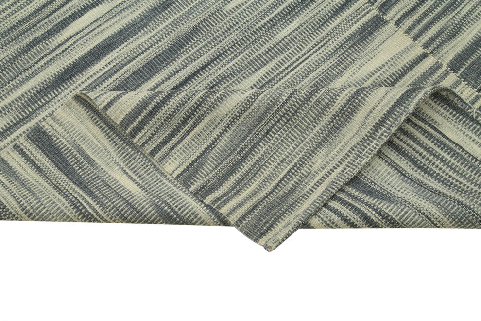 Rug N Carpet - Handmade Turkish 6' 9'' x 9' 6'' Flatweave Wool Kilim Rug