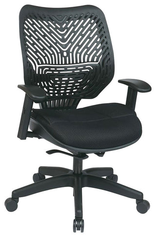Unique Self Adjusting Spaceflex Back With Mesh Seat Managers Chair, Black