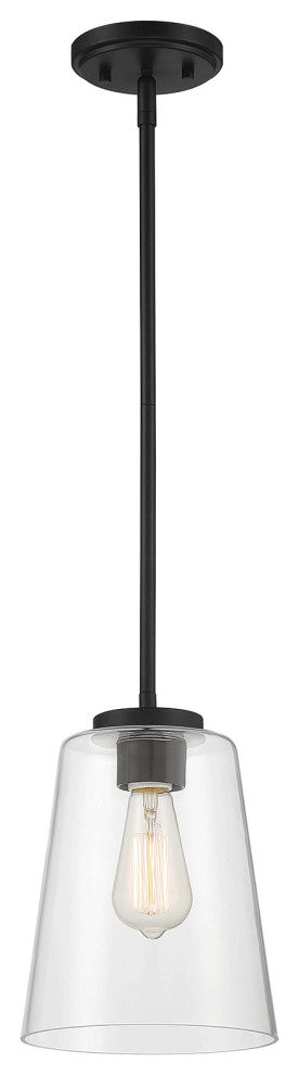 Calhoun 1-Light Matte Black Large Mini-Pendant