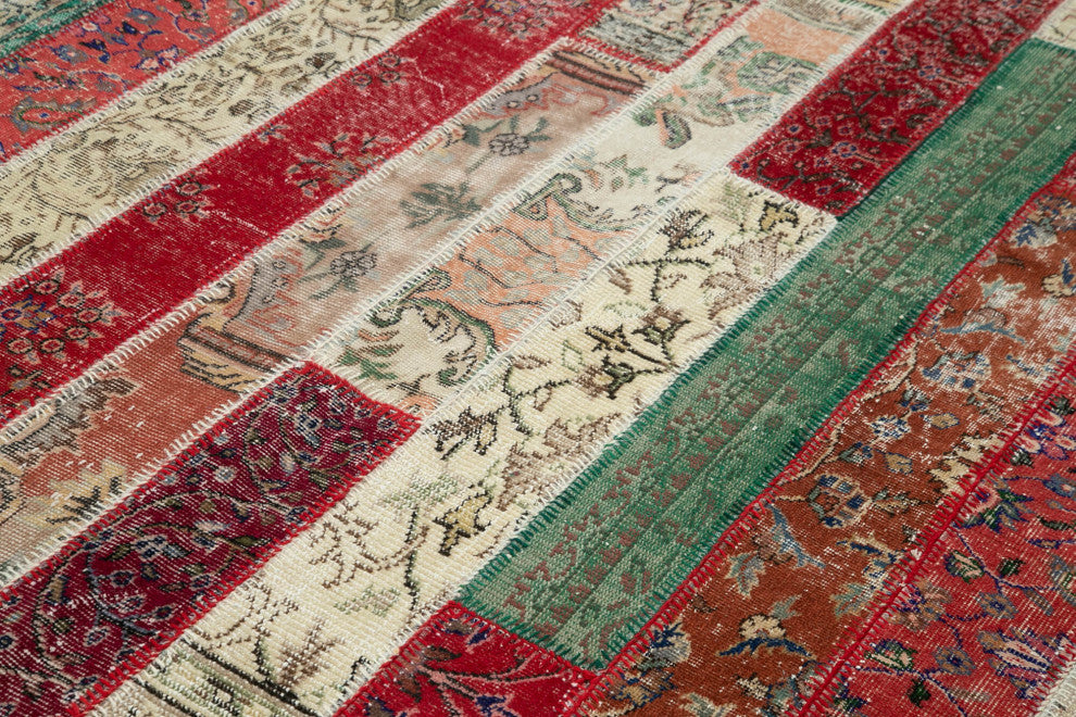 Rug N Carpet - Handmade Anatolian 6' 8" x 9' 10" Rustic Patchwork Area Rug