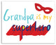 Superhero Grandpa 14x11 Canvas Wall Art