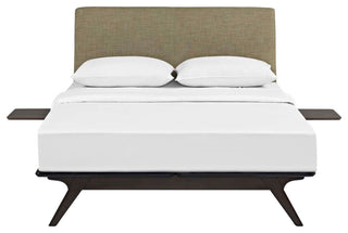 Modway Tracy 3 Piece Queen Bedroom Set, Cappuccino Latte