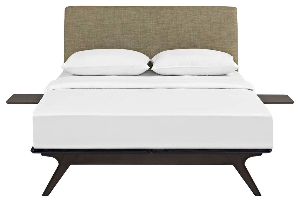 Modway Tracy 3 Piece Queen Bedroom Set, Cappuccino Latte