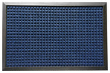 Rubber-Cal "Nottingham" Rubber Backed Carpet Mat - 4 x 6 feet - Blue