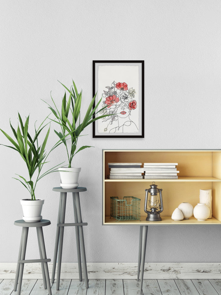"Perfect Red Lip" Framed Painting Print, 8x12