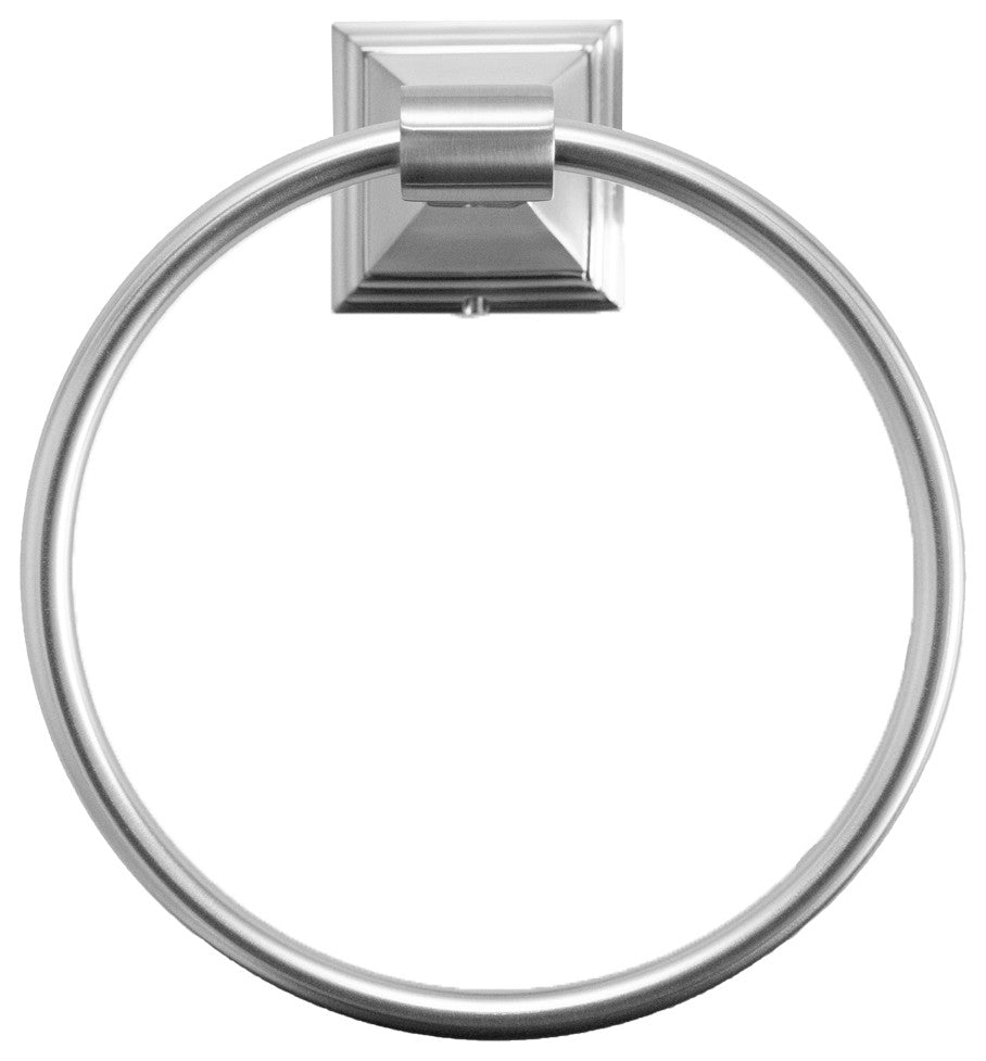Arista Bath Products Leonard Collection Towel Ring, Satin Nickel