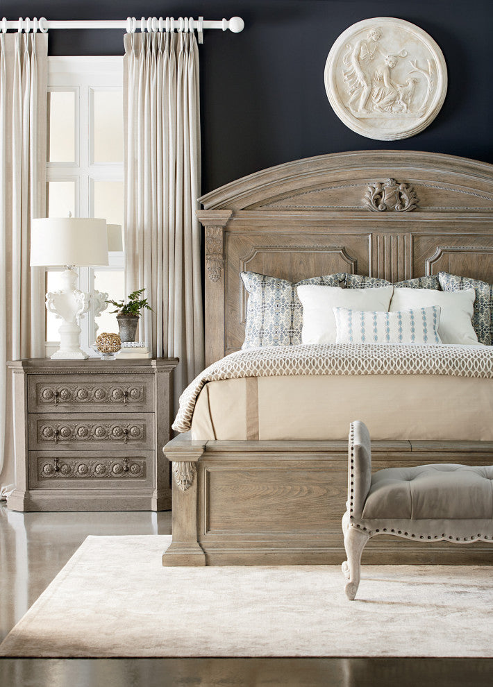 Arch Salvage Chambers Panel Bed - Parch, King