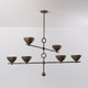 Troy Lighting Vishal Chandelier Black Patina Gold, 39.25"Lx54"Wx29"H