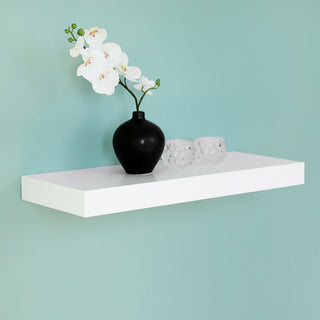 Chicago Floating Wall Shelf, White, 16