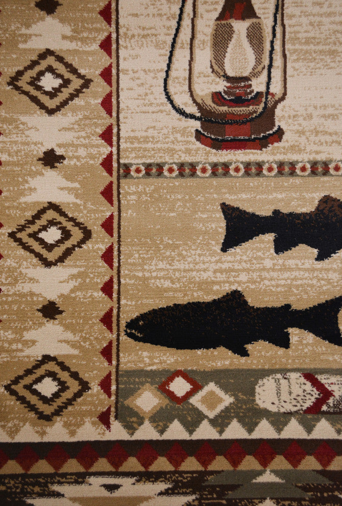American Destination River Camp Lodge Area Rug, 2'3"x7'7"
