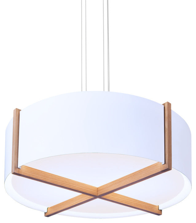 Plura 18 Flushmount, Walnut, Gloss White, Integrated Led - 3500k - P1 Driver