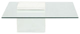 Safavieh Couture Sophibeth Concrete Coffee Table, Ivory/Clear
