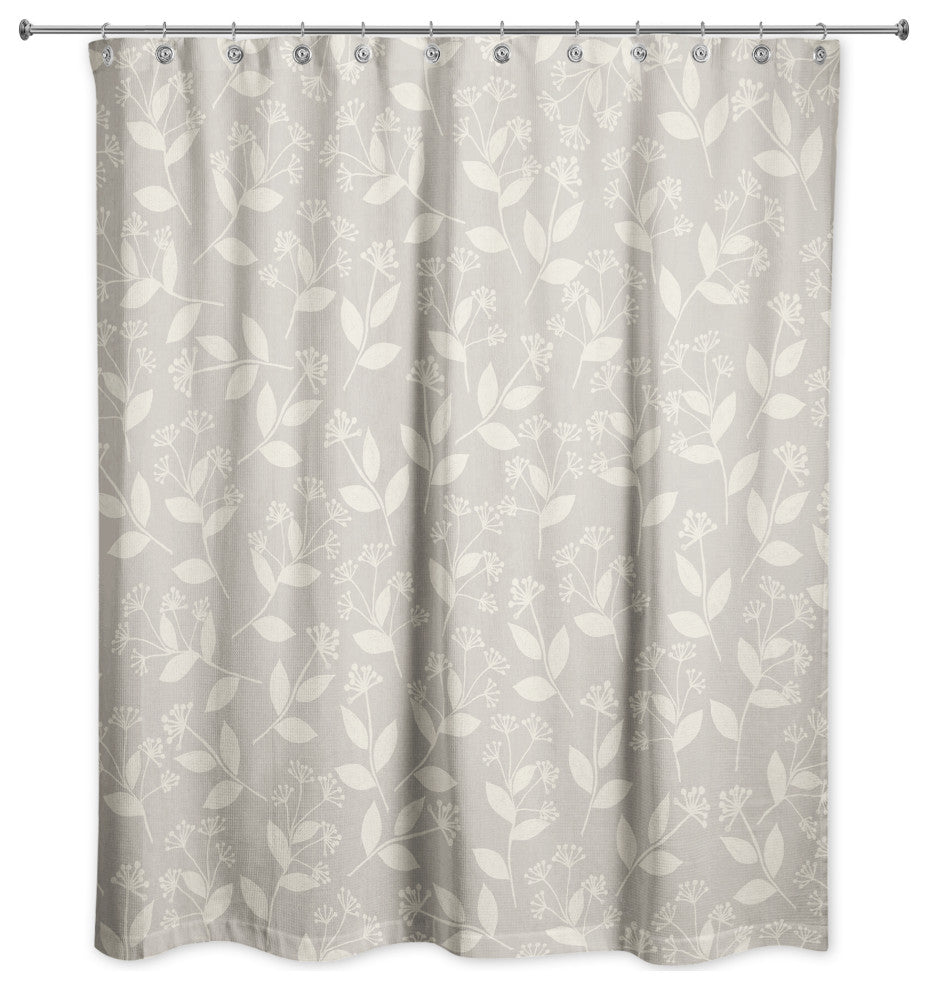 Floral Silhouette 1 71x74 Shower Curtain