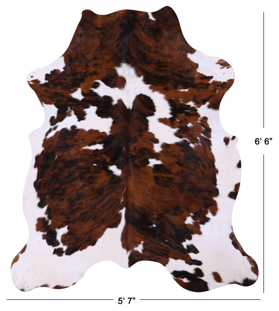 Natural Cowhide Rug 6' 6" X 5' 7" C1891