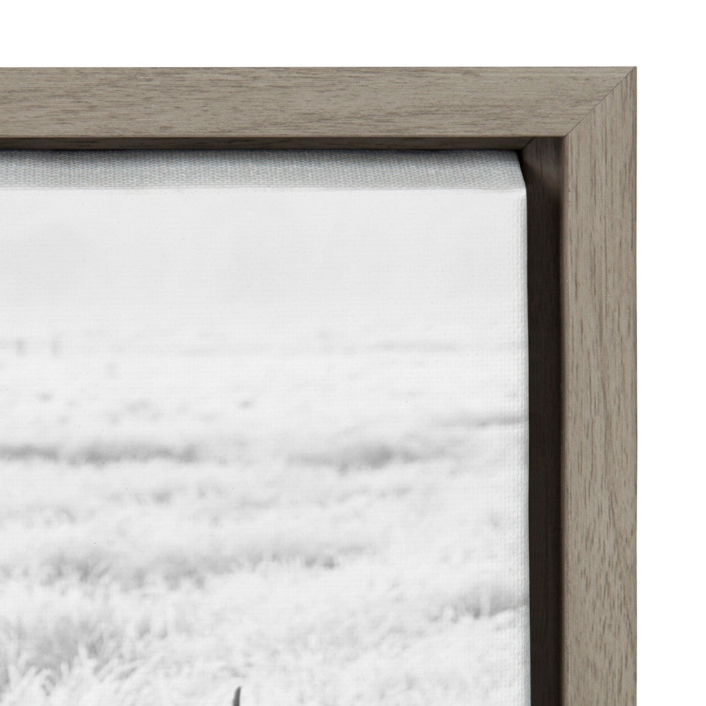 Sylvie Highland Cows Framed Canvas by The Creative Bunch Studio, Gray 18x40