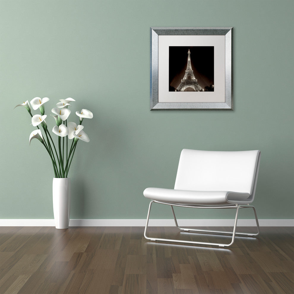 Alan Blaustein ''Tour Eiffel II'' Art, Silver Frame, White Mat, 16x16