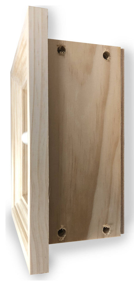 Tampa Recessed Solid Wood Toilet Paper Holder 7 x 8.5, Unfinished