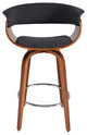 Upholstered and Wood 26" Swivel Counter Stool, Charcoal Gray, Charcoal