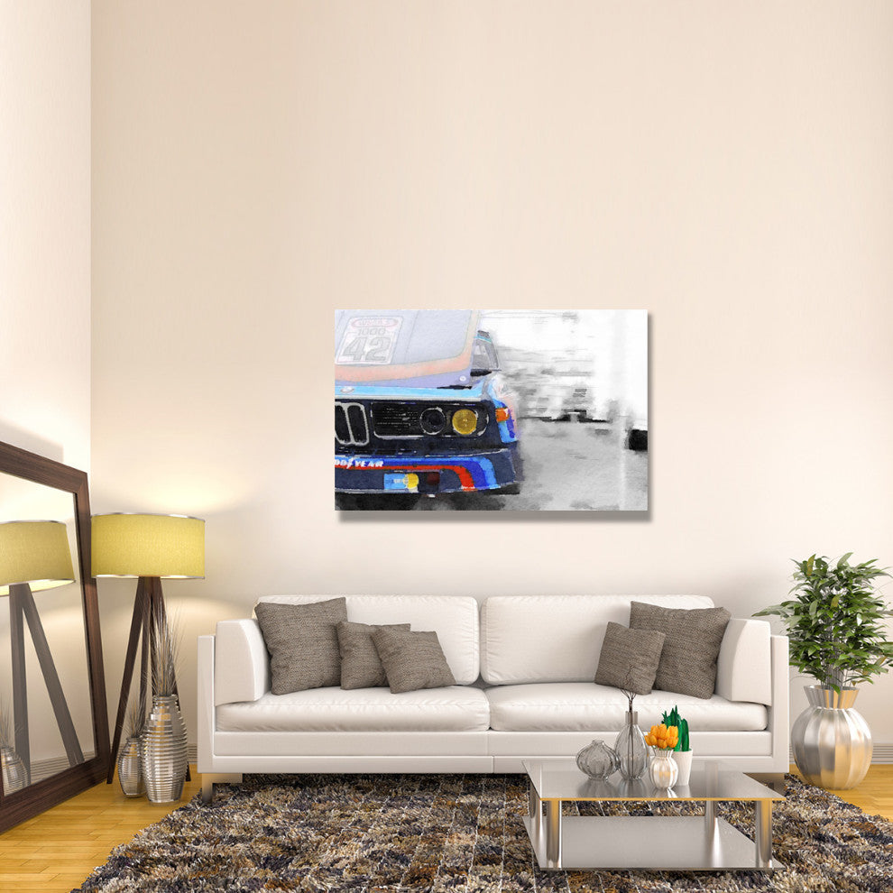 "BMW Lamp and Grill Watercolor" Fine Art Print