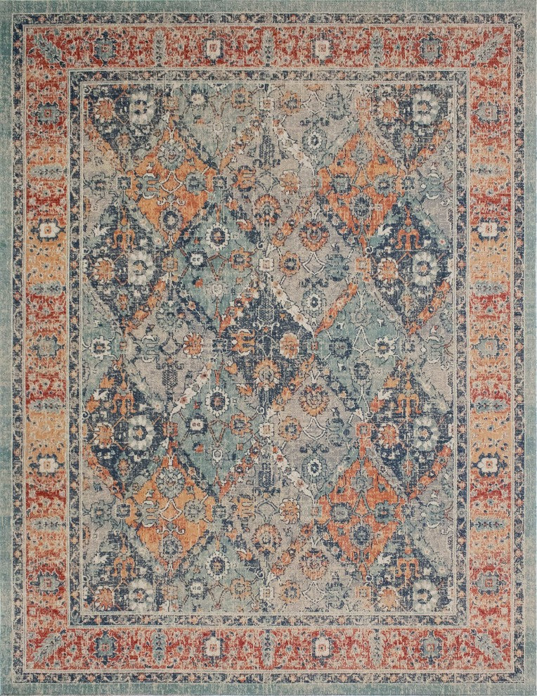 Noori Rug Low-Pile Pete Grey/Rust Rug