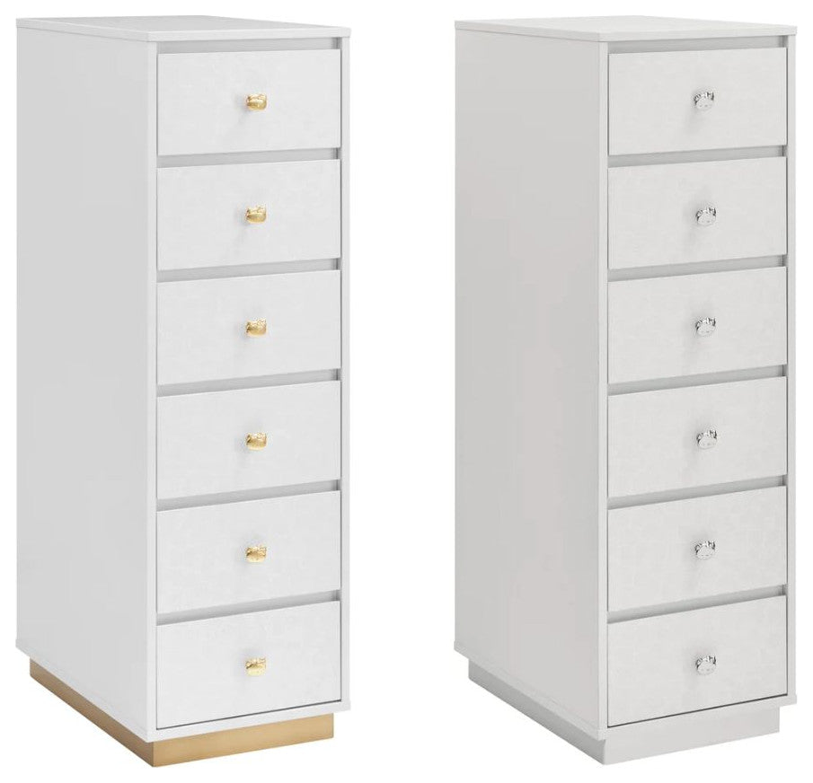 SlayStation 6 Drawer Makeup Vanity Storage, Gold