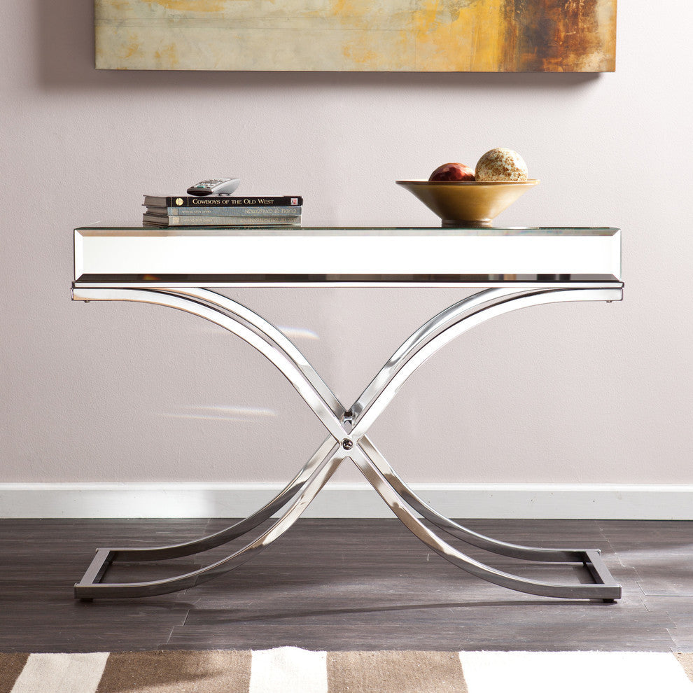 Lindsey Mirrored Console Table