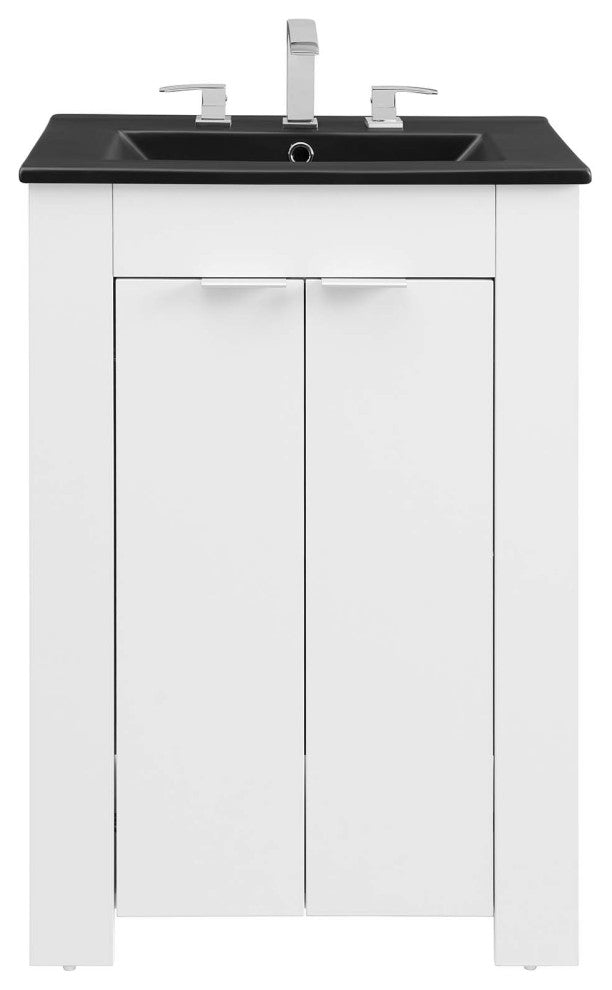 Maybelle 24" Bathroom Vanity - White Black