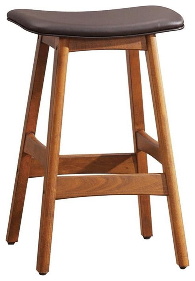 Lexicon Ride Faux Leather Counter Stool in Brown (Set of 2)