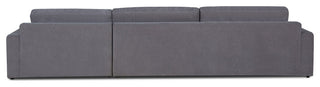 Divani Casa Loki Modern Grey Fabric Right Facing Sectional Sofa