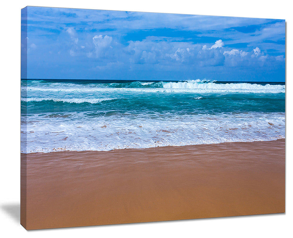 "Fascinating Atlantic Beach in Portugal" Seashore Wall Art, 20"x12"