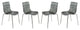 LeisureMod Modern Astor Plastic Dining Chair, Set of 4 Transparent Black
