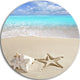 Caribbean Beach Starfish, Beach Photography Disc Metal Wall Art, 38"