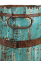 Rustic Farmhouse Trim Bucket-Vintage Inspired-Large-15 Inch, Turquoise