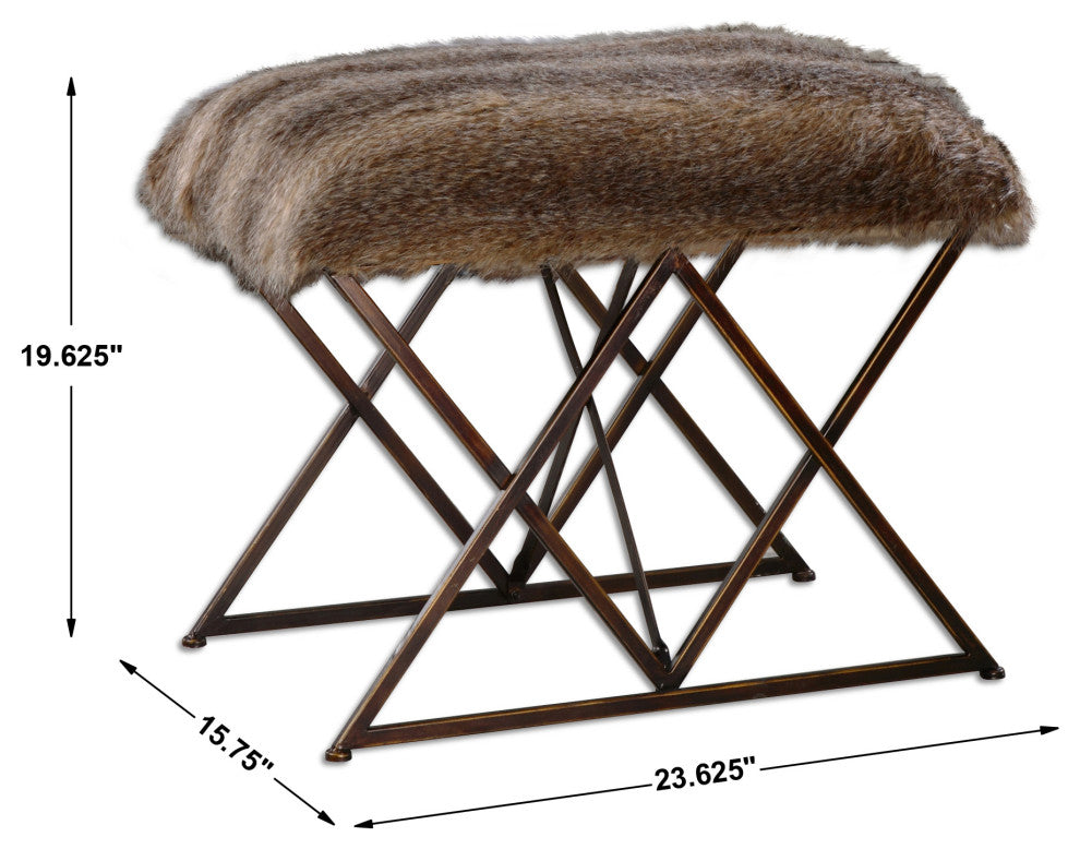 Uttermost Brannen Plush Small Bench