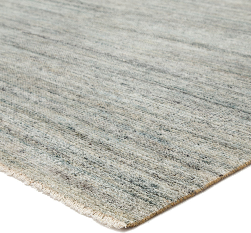 Jaipur Living Origin Knotted Solid Area Rug, Light Blue/Light Gray, 10'x14'