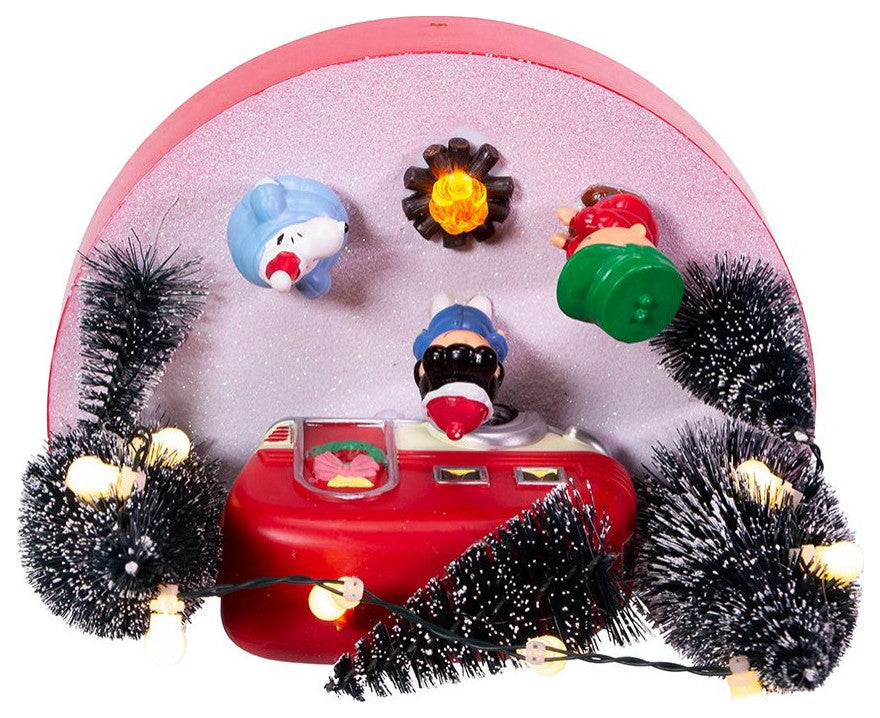 Kurt Adler 7" Battery-Operated Peanuts Musical Camper Scene Table Piece