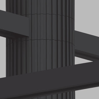 Sonneman 2995-SML Cantina 3 Light 30"W Full Sized Pendant - Satin Black / Clear