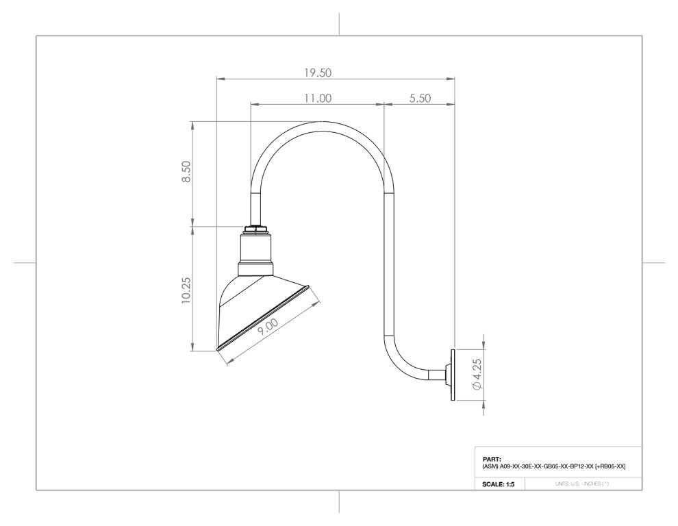 Steel Sign & Decor Light, The Venice, Matte Black