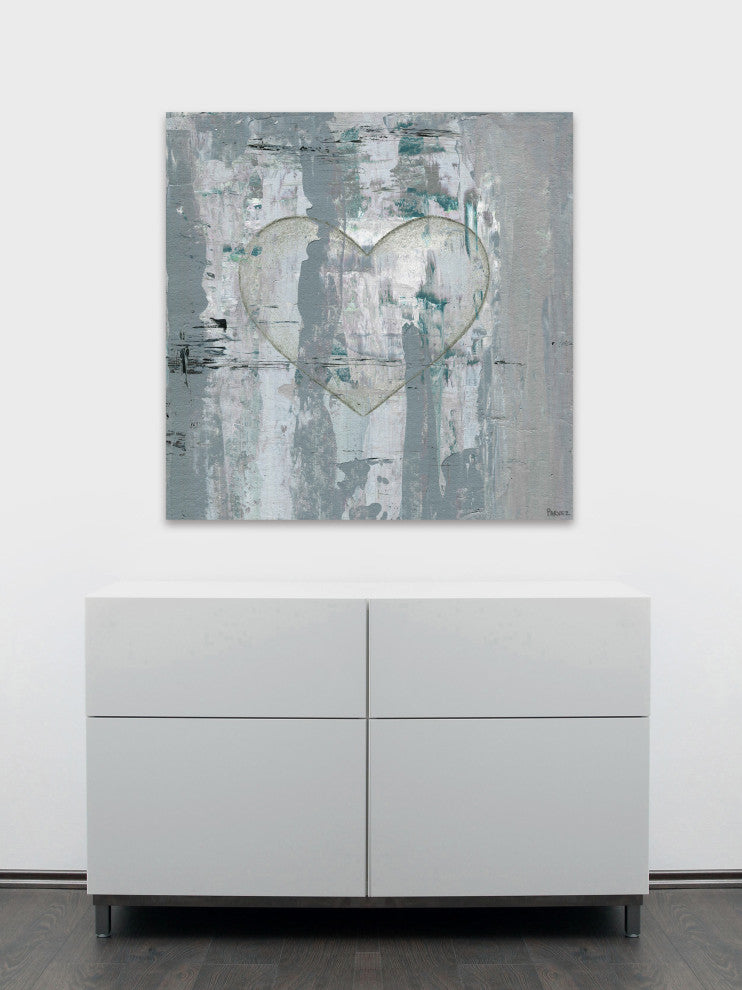"Painted Heart" Painting Print on Wrapped Canvas, 40"x40"