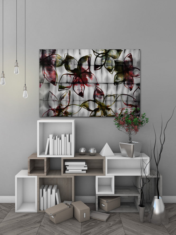 "Floral Outlines" Fine Art Canvas Print, 60"x40"