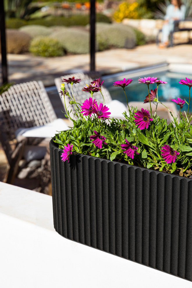 Veradek Demi Series Window Box 36" Planter, Black, 36 Inch, 2 Pack