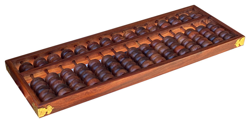 Chinese Huali Rosewood Abacus Fengshui Paperweight Display Hws2491
