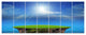 Blue Sky and Sun Shining, Landscape Canvas Art Print, 83"x32", 7 Panels